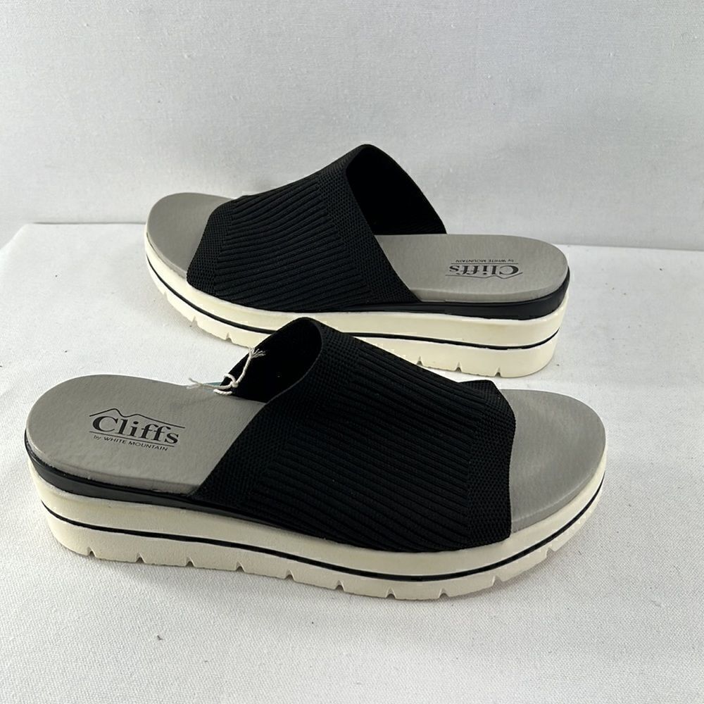 Cliffs by White Mountain Typhoon Wedge Sandal Black Size 7.5 - Picture 5 of 7